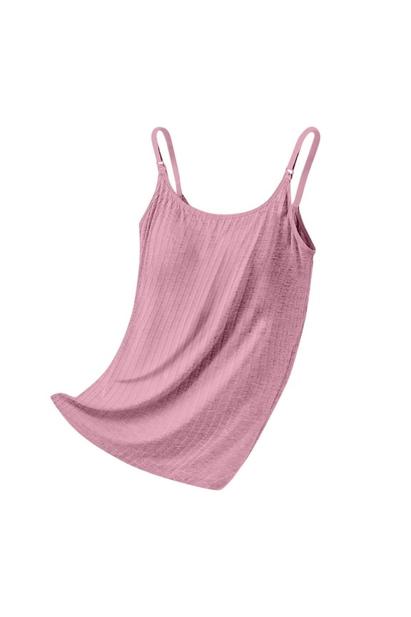 Women's Maternity Ribbed Shirts Adjustable Spaghetti Straps Sleeveless Nursing Camisole Tops Breastfeeding Blouses Pregnancy Postpartum Clothes