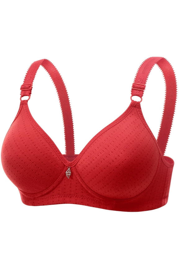 Women's Plus Size Comfort T-Shirt Bra Soft Lightly Lined Wireless Push Up Bra Full Coverage Supportive Everyday Bras(36B/C-44B/C)
