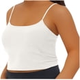 thumbnail image 1 of Aofany Women's Plus Size Comfy Cami Crop Top with Padded Lounge Bralettes Camisole Tank Tops, 1 of 7