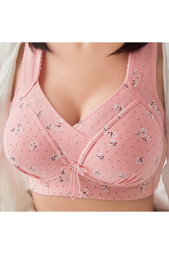Women's Plus Size Wireless Bra Full Cup Lift Bras for Women No Underwire Push Up Shaping Wire Free Everyday Bra