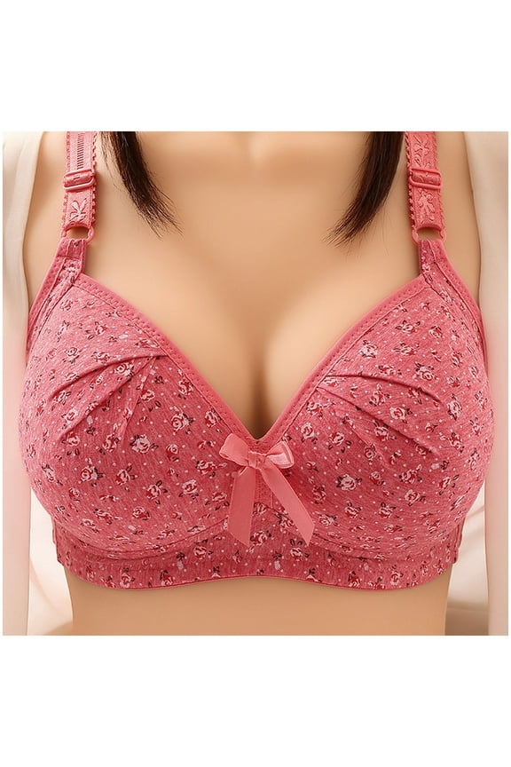 Women's Plus Size Wireless Bra Full Cup Lift Bras for Women No Underwire Push Up Shaping Wire Free Everyday Bra