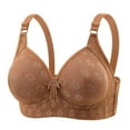 thumbnail image 1 of Aofany Women's Push Up Wireless Bras 38B/C-44B/C Plus Size Comfort Everyday Bras Flower Print Underwire Free Bra, 1 of 2