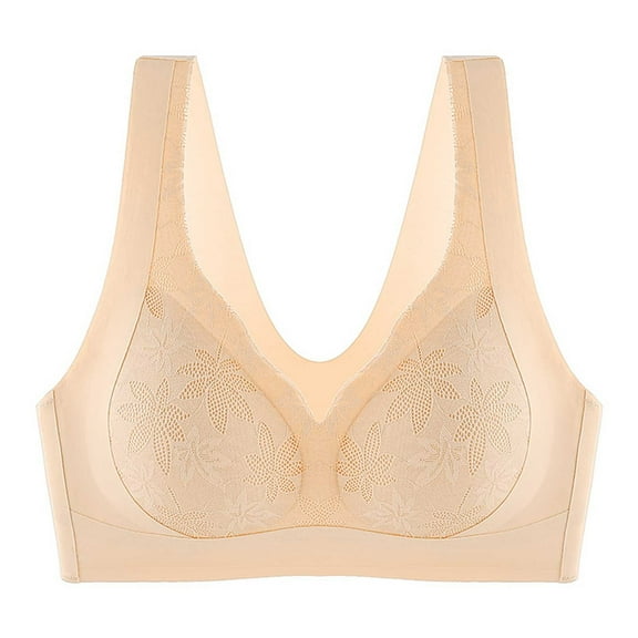 Aofany Women's Seamless Bras No Underwire Push Up Bras Soft Wireless Comfort Bralettes Full Coverage, 34B/C-42B/C