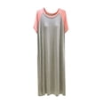 thumbnail image 1 of Aofany Women's Short Sleeve Nightgown Round Neck Nightdress Casual Loose Comfy Long Dresses Pajamas, 1 of 3
