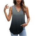thumbnail image 1 of Aofany Women's Tank Tops Summer Fashion Gradient Color V-Neck Sleeveless T-shirt Tops Blouse, 1 of 6