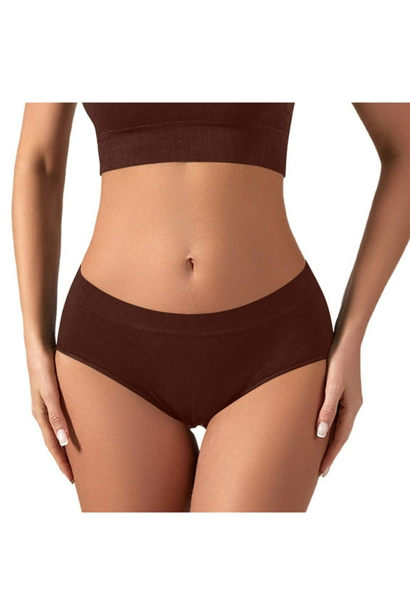 Women's Underwear Soft Seamless Full Coverage Modern Brief Women Panties Underwear Solid Color Hip Lift Bikini Underpants