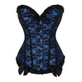 thumbnail image 1 of Aofany Women's Vintage Lace-up Boned Overbust Corset Bustier Bodyshaper Top Shapewear Plus Size, 1 of 2