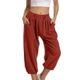 thumbnail image 1 of Aofany Womens Capri Pants Causal Loose Comfy Joggers Lightweight Soft Athletic Workout Yoga Sweatpants Baggy Cropped Pants with Pockets, 1 of 9