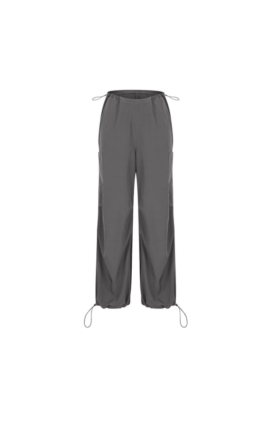 Womens Cargo Pants High Waist Trousers With Pockets Wide Leg Pants Loose Stretchy Casual Comfy Streetwear Straight Pants For Women