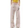thumbnail image 1 of Aofany Womens Drawstring High Waisted Cargo Pants Y2K Wide Leg Parachute Pants Baggy Trousers with Pockets, 1 of 4