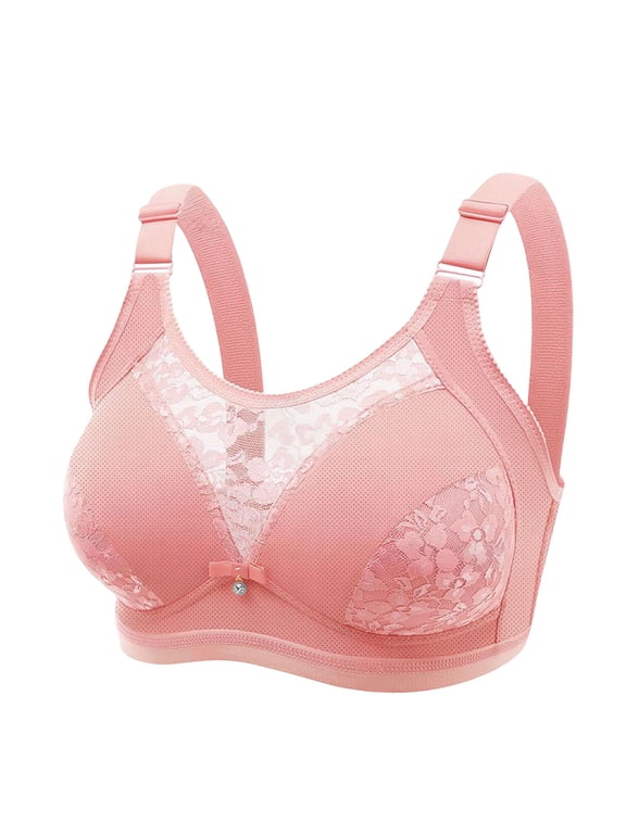 Womens Full Coverage Bras, Bras for Women Plus Size, Push Up T Shirt Bra with No Underwire & Wide Strap for Heavy Breast, 36B/C-44B/C