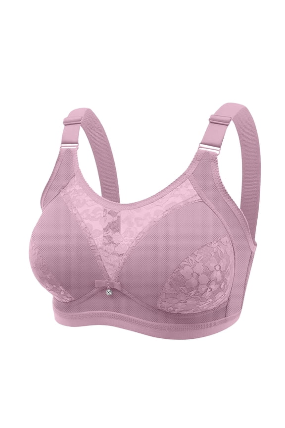 Womens Full Coverage Bras, Bras for Women Plus Size, Push Up T Shirt Bra with No Underwire & Wide Strap for Heavy Breast, 36B/C-44B/C