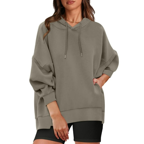 Aofany Womens Oversized Sweatshirts Fleece Hoodies Long Sleeve Pullover Shirts Fall Winter Clothes with Pocket