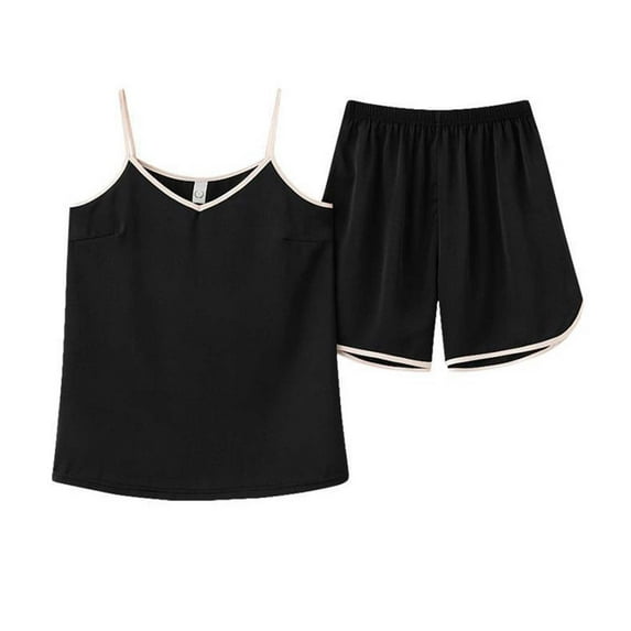 Aofany Womens Pajama Sets Cami Shorts Soft Pajama Sets 2 Piece Pj Lounge Set Sleep Sleepwear