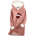 thumbnail image 1 of Aofany Womens Plus Size Christmas Sherpa Lined Hoodies, Women's Winter Soft Sherpa Fleece Lined Sweatshirt Casual Hooede Christmas Sweatshirt Classic Xmas Loungewear Top, 1 of 6