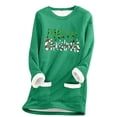 thumbnail image 1 of Aofany Womens Plus Size Christmas Sherpa Lined Pullovers, Women's Winter Soft Sherpa Fleece Lined Pullover Tops Casual Crewneck Christmas Sweatshirt Classic Xmas Loungewear Top, 1 of 4