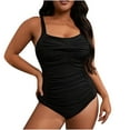thumbnail image 1 of Aofany Womens Plus Size One Piece Swimsuits Ruched Monokini Bathing Suits Summer Tummy Control Swimwear, 1 of 5