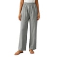 thumbnail image 1 of Aofany Womens Pull on Pants Elastic Waist Solid Color Slacks Casual Straight-Leg Trouser with Pockets, 1 of 5