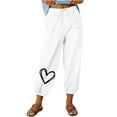 thumbnail image 1 of Aofany Womens Slacks Women's Relaxed Fit Straight Leg Pants Fashion Summer Loose Cotton And Linen Pocket Printed Trousers Pants, 1 of 5