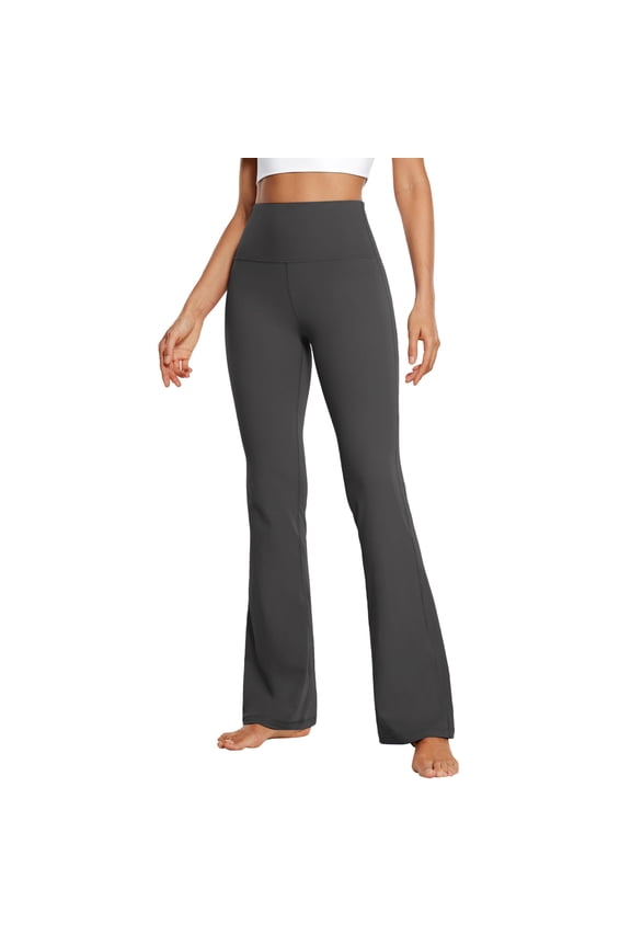 Womens Stretch Yoga Leggings Fitness Running Sports Full Length Active Pants High Waist Slim Small Flared Trousers