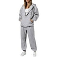 thumbnail image 1 of Aofany Womens Tracksuit Zip Up Hoodie Sweatsuits 2 Piece Outfits Jogger Pant Sets with Pockets Baggy Sweatshirt Sportswear, 1 of 7
