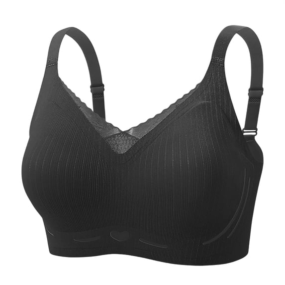 Aofany Womens Wireless Bras V Mesh Comfortable Bralette Supportive Tshirt Bra No Underwire Seamless Push Up Bras, 38B/C-46B/C