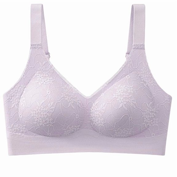 Aofany Womens Wireless Bras V Mesh Comfortable Bralette Supportive Tshirt Bra No Underwire Seamless Push Up Everyday Bras, 36B/C-44B/C