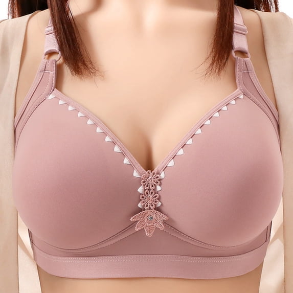 Aofany Womens Wireless Bras with Support No Underwire Full Coverage Everyday Bras Soft Comfy Breathable Underwear, 36B/C-46B/C