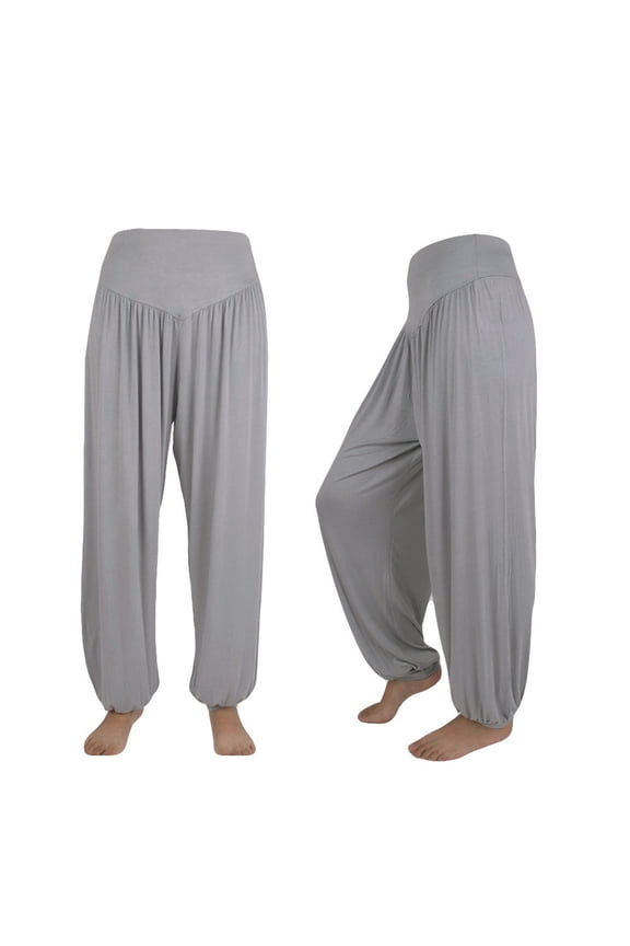 Womens Yoga Sports Pant Elastic Loose Casual Cotton Soft Dance Harem Pants Bloomers Gift for Women