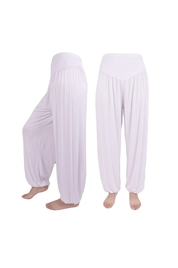 Womens Yoga Sports Pant Elastic Loose Casual Cotton Soft Dance Harem Pants Bloomers Gift for Women