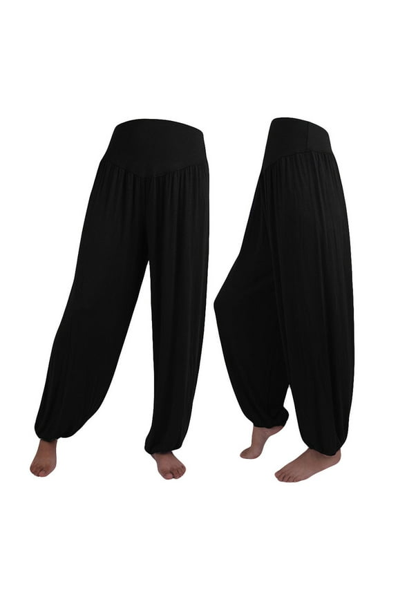 Womens Yoga Sports Pant Elastic Loose Casual Cotton Soft Dance Harem Pants Bloomers Gift for Women
