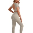 thumbnail image 1 of Aofany Workout Sets for Women 2 Piece Tracksuit Set Athletic Yoga Outfits Stretchy Yoga Workout Set Comfortable Gym Leggings And Short Sleeve Top Set, 1 of 5