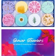 Aofmee Shower Steamers 8 Pack, Lavender Purple Shower Steamers Aromatherapy Bath Tablets Set, Shower Bombs Relaxing Self Care Gifts for Women Kids