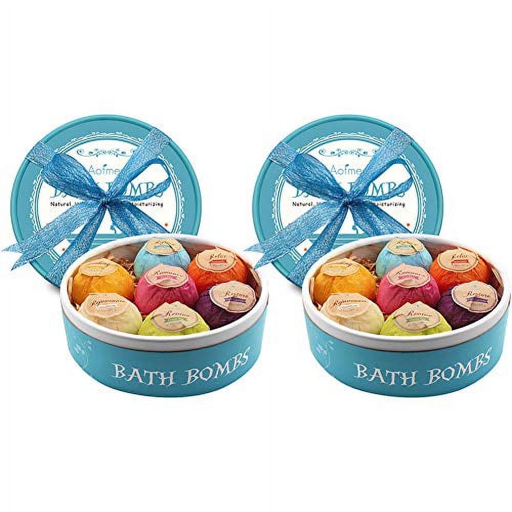 Aofmee Bath Bombs, 14 Bath Bombs for Women, Handmade Bathbombs for Kids