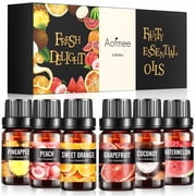 Aofmee Essential Oils Set, Rosemary Oil - Coconut, Orange Variety of Scents, for Use with Diffuser Oil, Aromatherapy, Relaxation, Candle Making Kit 6 X 10ML