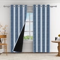 thumbnail image 1 of Aofoto Blue Plaid Blackout Curtains Thermal Insulated Curtain for Bedroom Living Room Darkening Window Drapes with Grommet, 42"Wx63"L, 2 Panels, 1 of 6