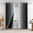 thumbnail image 1 of Aofoto Gray Blackout Curtains for Bedroom,Ombre Room Darkening Gray Curtains Grommet,2 Panels,52x63 inch, 1 of 5