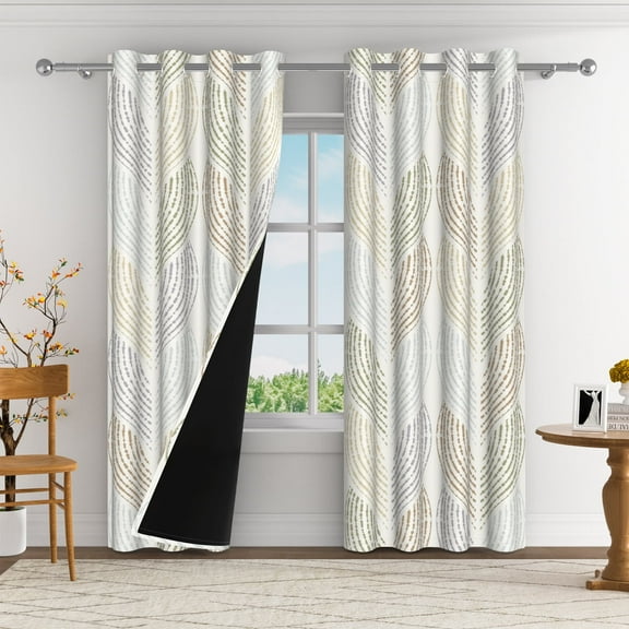 Aofoto Grommet Blackout Curtain, Thermal Insulated Window Drapes,2 Panel, 52x63 Inches