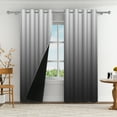 thumbnail image 1 of Aofoto Grommet Curtains Room Darkening Curtains for Living Room 52x84 inch Set of 2, Gray, 1 of 5