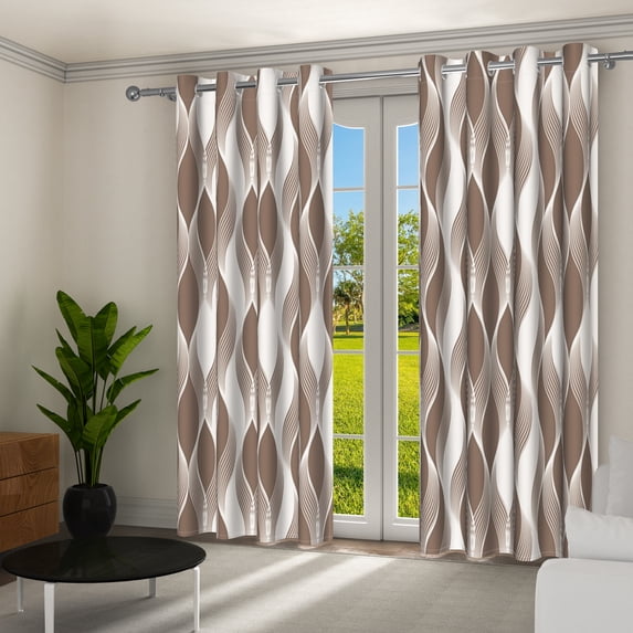 Aofoto Living Room Brown Blackout Curtains,Thermal Insulated Soundproof Grommet Top Window Treatments Drapes, 52x84inches, Set of 2