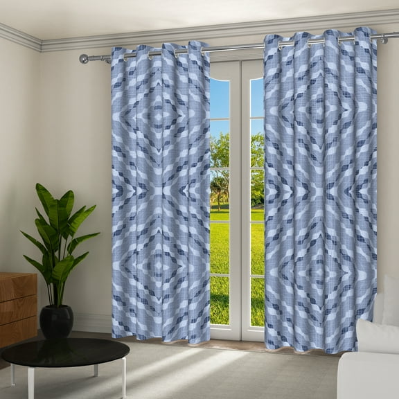 Aofoto Navy Blue Blackout Curtains for Bedroom,Room Darkening Thermal Insulated Grommet Window Drapes,42x84inches,2 Panels