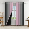 thumbnail image 1 of Aofoto Pink Grey Black Blackout Curtains for Girls Living Room, Room Darkening Abstract Window Drapes Treatments With Grommet, 2 Panels, 42"x63", 1 of 6