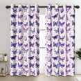 thumbnail image 1 of Aofoto Purple Butterfly Curtain for Girls Bedroom , Grommet Thermal Insulated Light Blocking Window Drapes for Living Room Nursery,42" W x 63" L, 2 Panel, 1 of 6