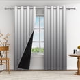 thumbnail image 1 of Aofoto Room Darkening Curtains for Bedroom,Grommet Light Blocking Gray Ombre Curtains,42x63 inches, 2 Panels, 1 of 5