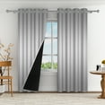 thumbnail image 1 of Aofoto Solid Blackout Curtain for Living Room, 2 Panel, Gray, 42" W x 84"L, 1 of 5