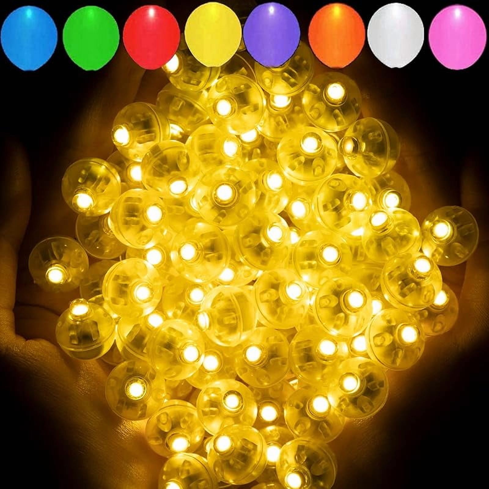 100-Pack LED Balloon Lights – Mini Round Flash Lamp, Solid White, Long 12-Hour Battery Life, Waterproof – For Balloons, Paper Lanterns, Party Decor (Halloween, Christmas, Weddings)