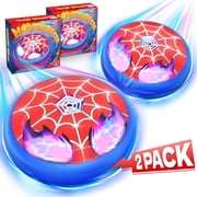 Aogsiyt 2 Pack Hover Soccer Ball for Kids with LED Lights, Indoor Floating Cool Air Soccer Toy with Soft Foam Bumper, Gift for Boys Girls Ages 3-12