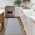 thumbnail image 1 of Aoile 2' x 6' Washable Runner Rug, Modern Plaid Rug with Non-slip, Low Pile Rug for Bathroom Bedroom Kitchen Laundry, Dark Grey, 1 of 7