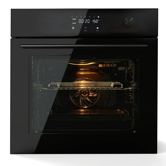 Aoile 24" Built-in Single Wall Convection Oven with 2.5 Cu.Ft. Capacity, 3000W Electric Oven with 11 Cooking Modes, Touch Control