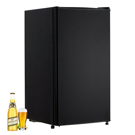 Aoile 3.2 Cu.Ft Compact Refrigerator, Single Door Mini Fridge with Top Freezer, Black